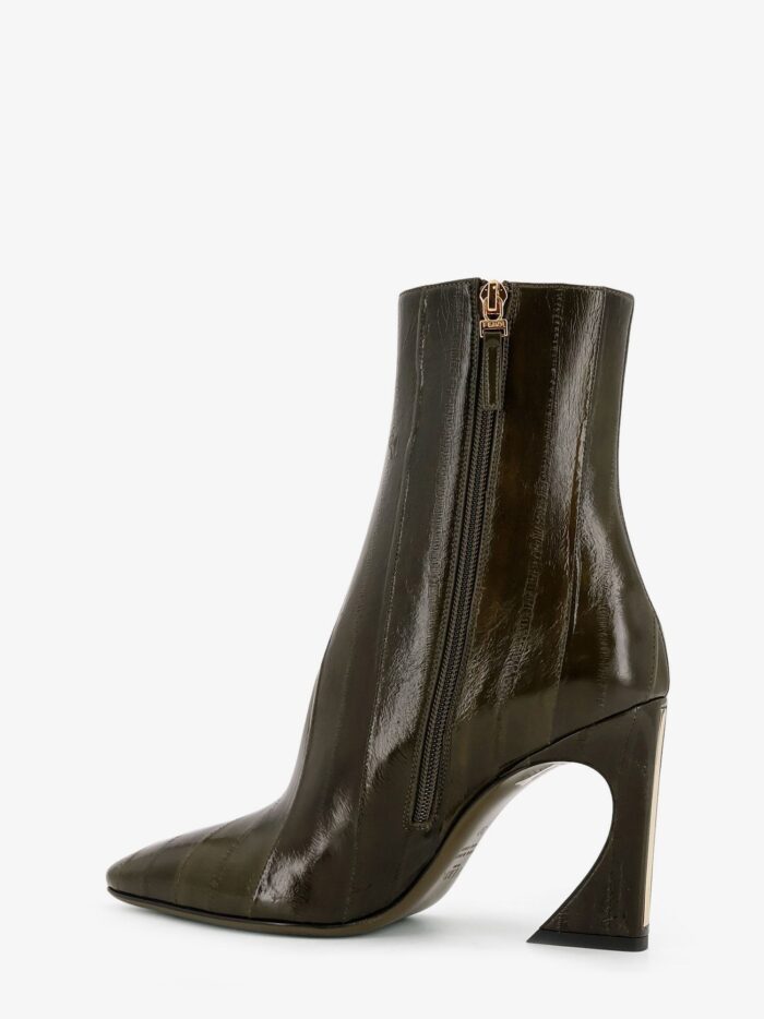 Fendi Arco Hagfish Leather Ankle Boots