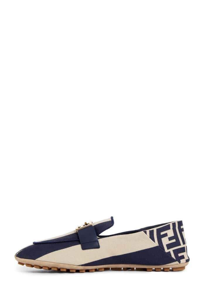 FENDI Baguette Canvas Loafers