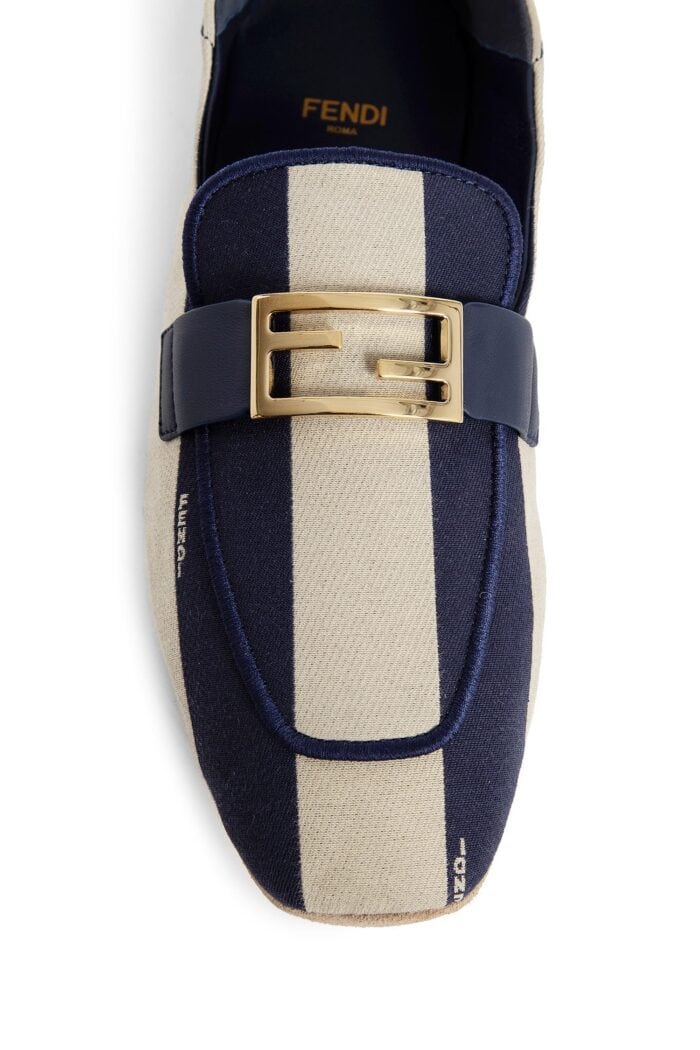 FENDI Baguette Canvas Loafers