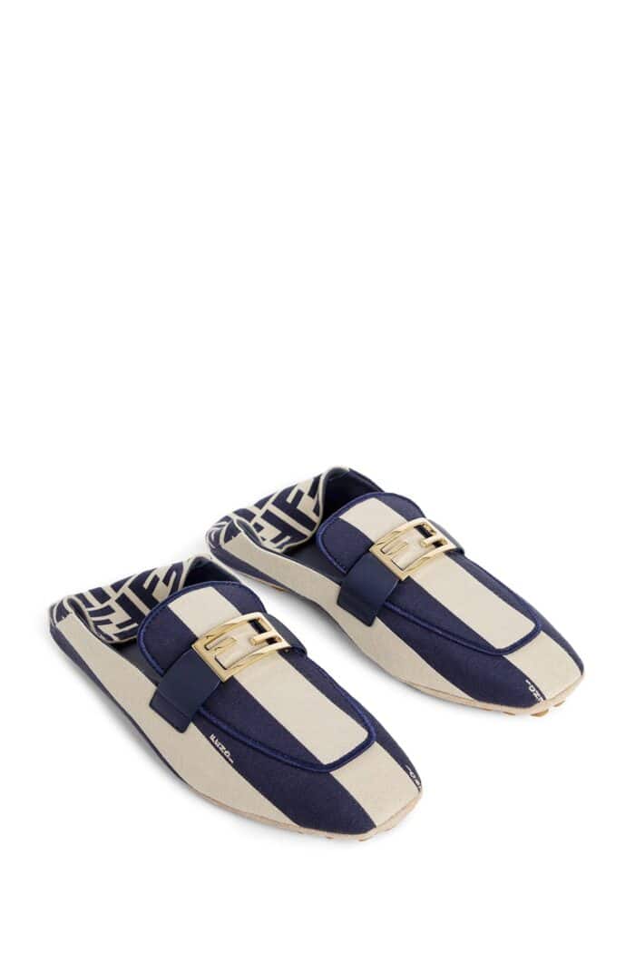 FENDI Baguette Canvas Loafers