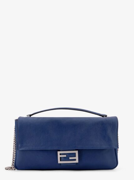 Fendi Baguette Chain Large Leather Shoulder Bag