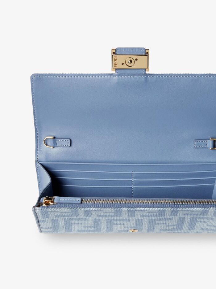 Fendi Baguette Continental Canvas Crossbody Bag With All-over FF Motif