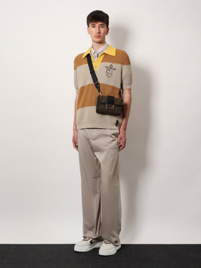 Fendi Baguette Double Jacquard Shoulder Bag