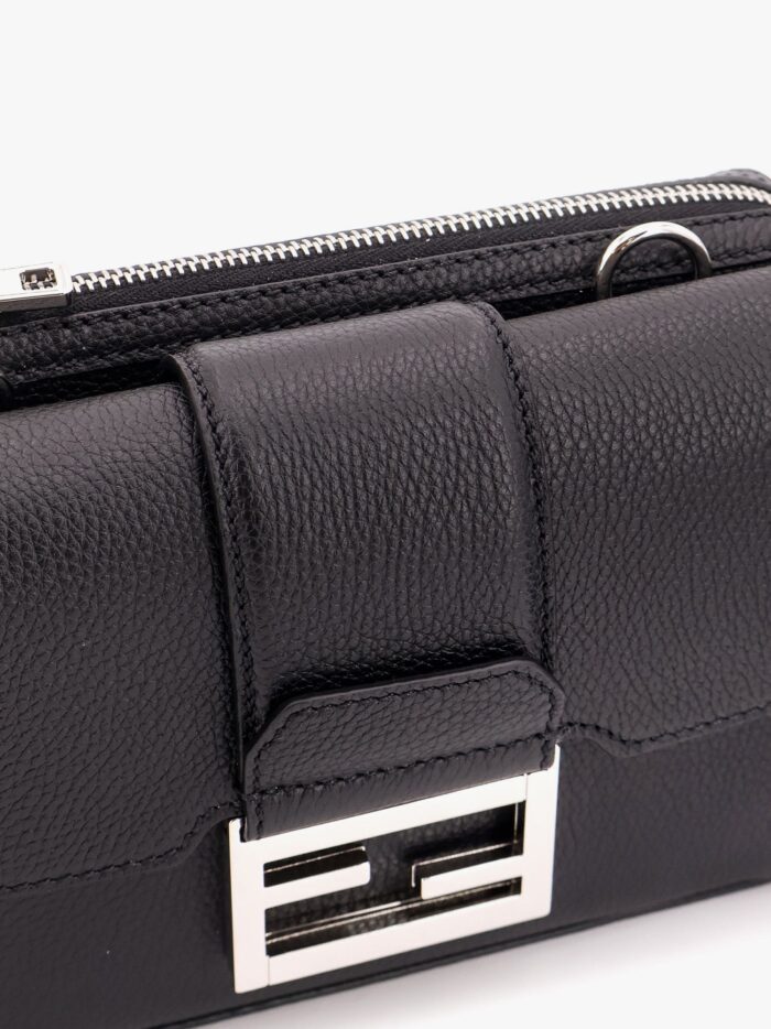 Fendi Baguette Double Leather Shoulder Bag