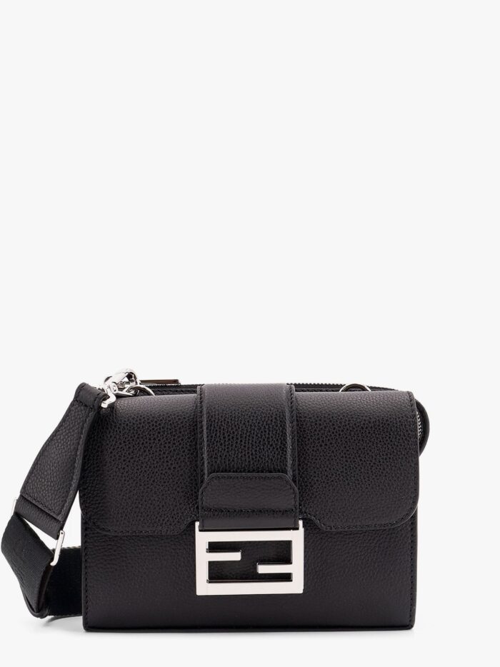 Fendi Baguette Double Leather Shoulder Bag