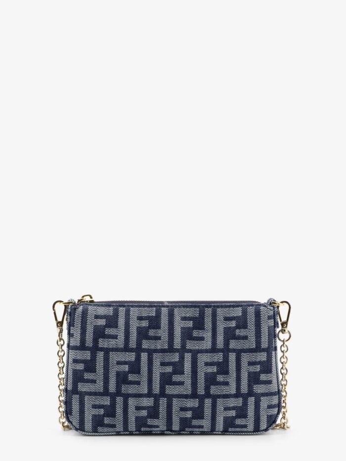 Fendi Baguette FF Jacquard Fabric Clutch Bag