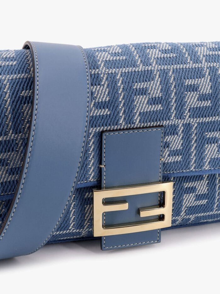 Fendi Baguette Jacquard Ff Fabric Shoulder Bag