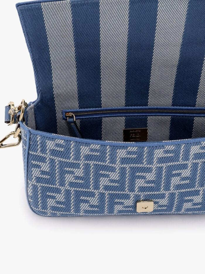 Fendi Baguette Jacquard Ff Fabric Shoulder Bag