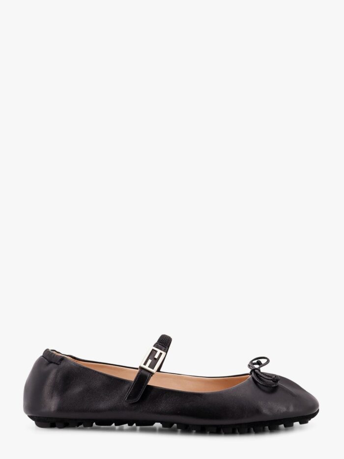 Fendi Baguette Leather Ballerinas