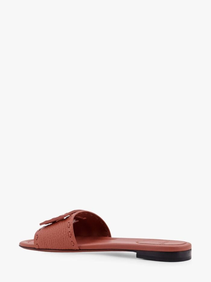 Fendi Baguette Leather Slides