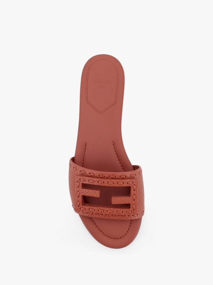 Fendi Baguette Leather Slides