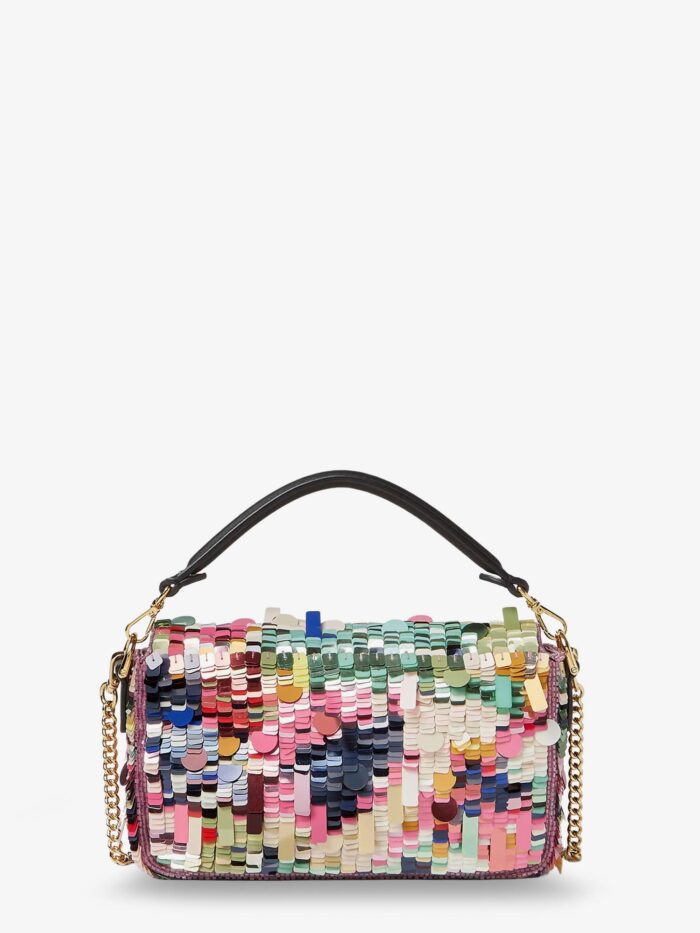 Fendi Baguette Mini Crossbody Bag With All-over Sequin Detail