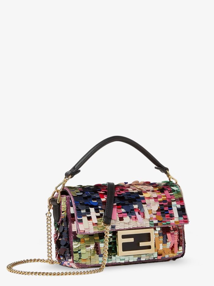 Fendi Baguette Mini Crossbody Bag With All-over Sequin Detail