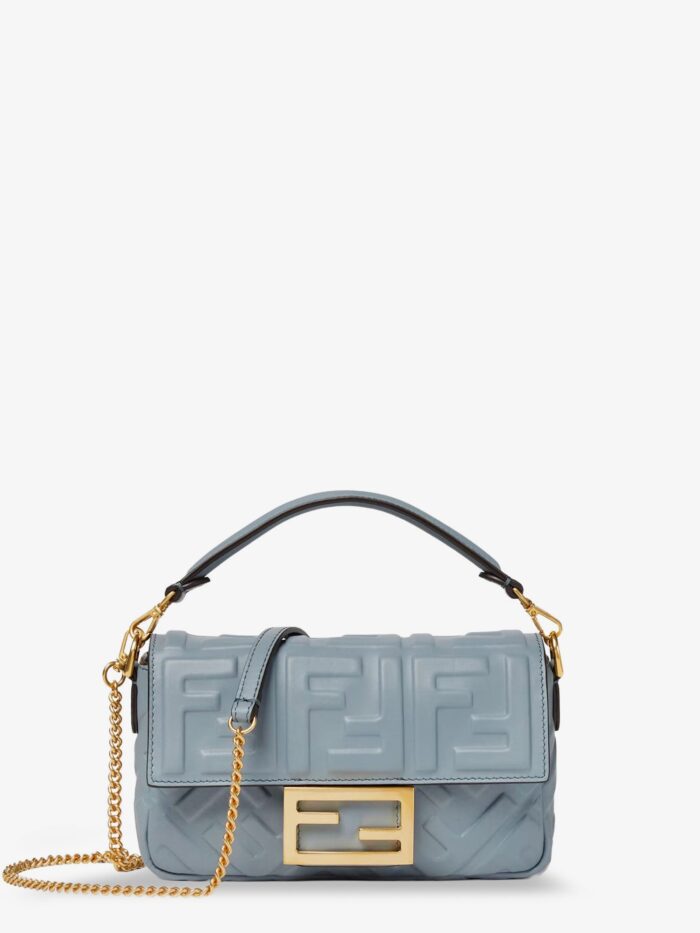 fendi baguette mini leather crossbody bag with embossed ff motif Fendi Baguette Mini Leather Crossbody Bag With Embossed FF Motif