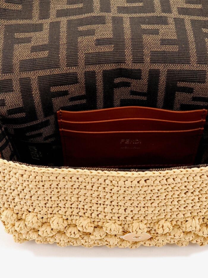 Fendi Baguette® Mini Raffia Crossbody Bag