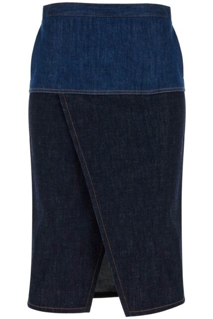 FENDI Bicolor Denim Skirt