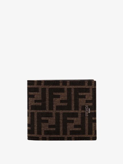 Fendi Bifold FF Jacquard Fabric Wallet
