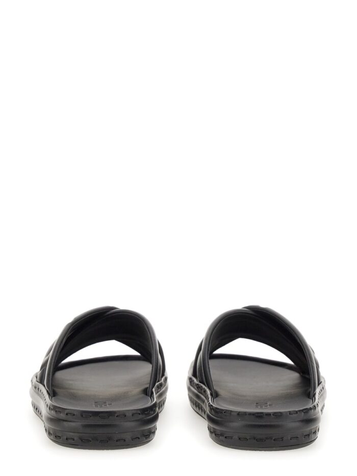 Fendi BLACK LEATHER SANDAL