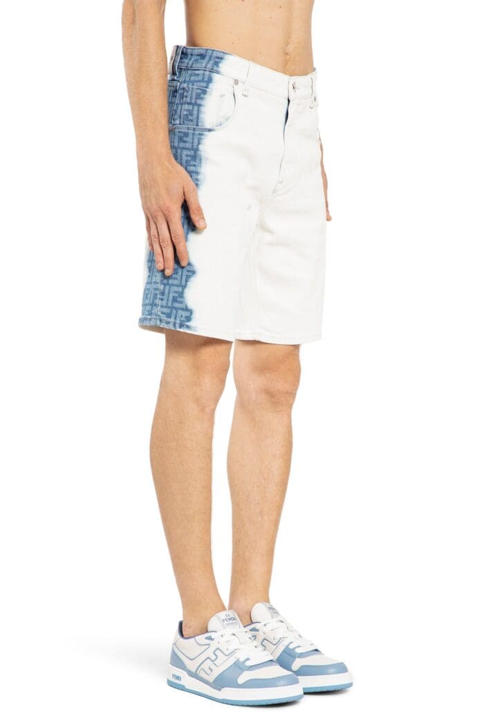 FENDI Bleached Ff Denim Shorts