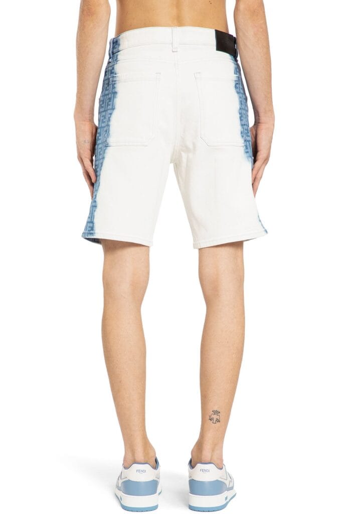 FENDI Bleached Ff Denim Shorts