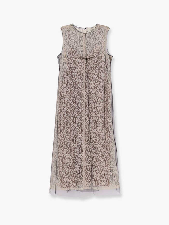 Fendi Blooming Lace Midi Dress