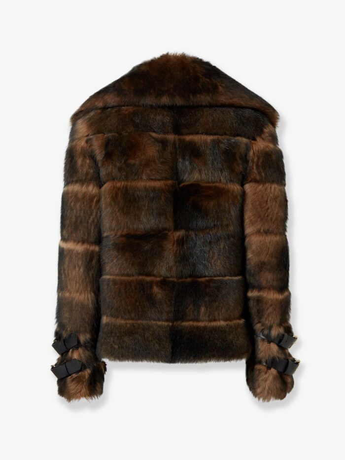 Fendi Brown Backed Sheepskin And Nappa Jacket