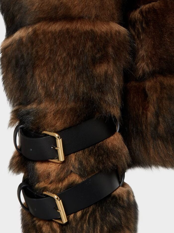 Fendi Brown Backed Sheepskin And Nappa Jacket