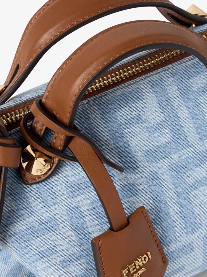 Fendi By The Way Soft Mini FF Denim Handbag