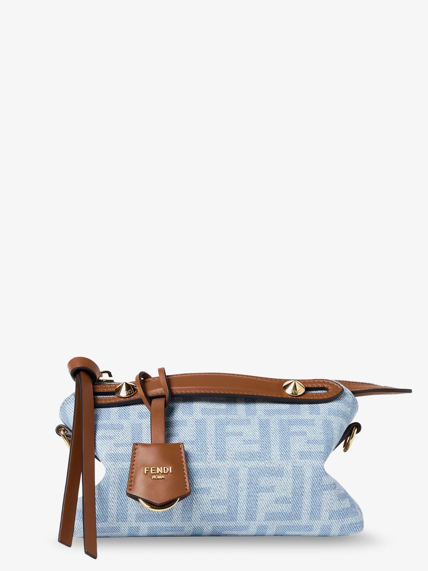 Fendi By The Way Soft Mini FF Denim Handbag