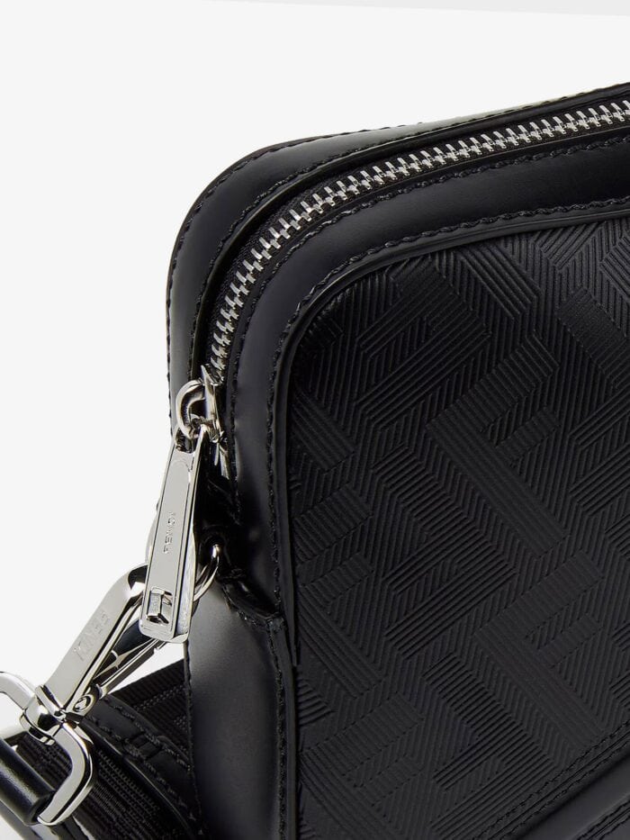 Fendi Camera Case Leather Crossbody Bag With Engraved Logo Lettering