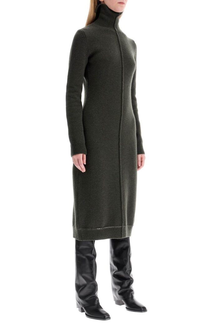 FENDI Cashmere High-neck Midi Dress