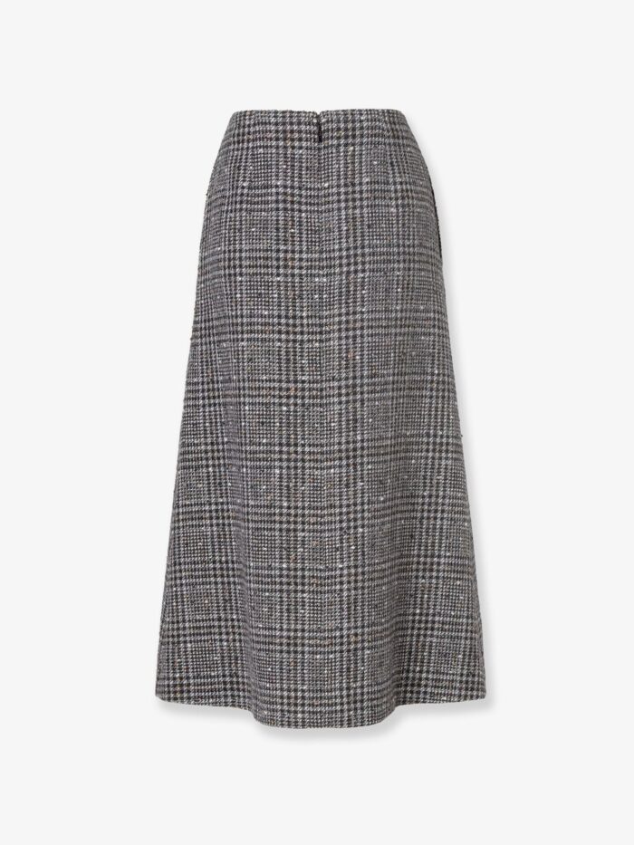 Fendi Check Tweed Skirt