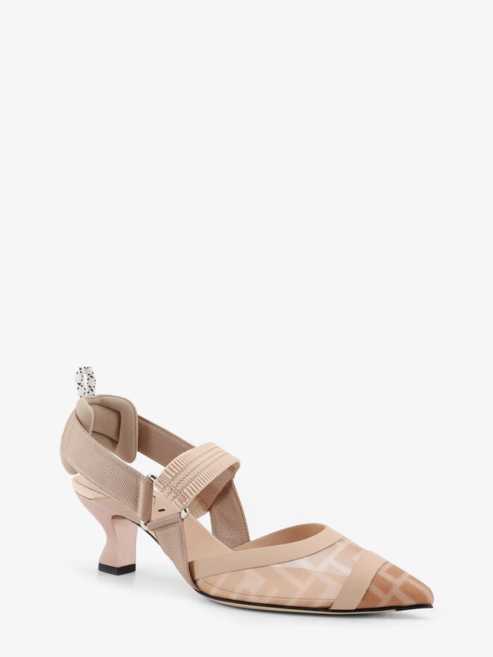 Fendi Colibrì Décolleté In Leather And Mesh