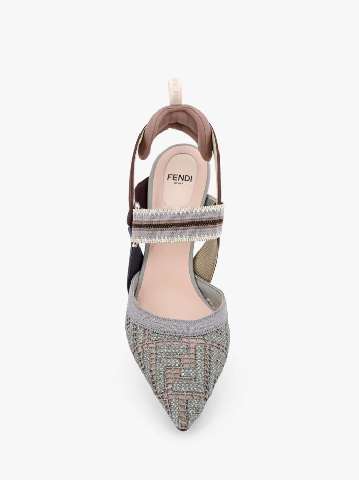 Fendi Colibrì Mesh Slingback With FF Embroidery