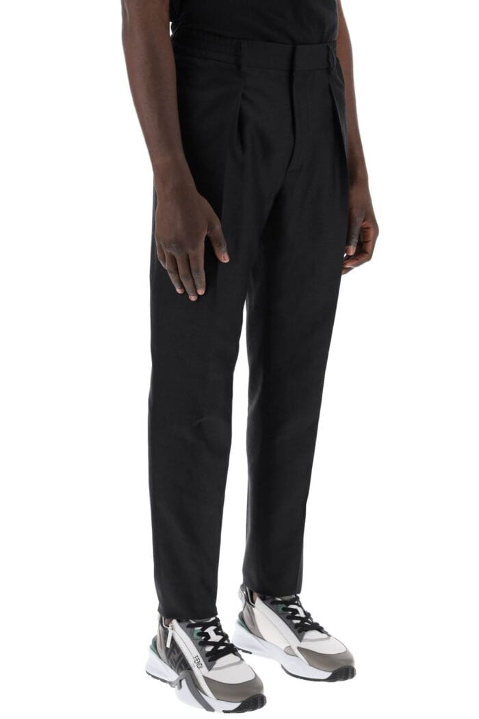 FENDI Cotton And Hemp Blend Trousers.