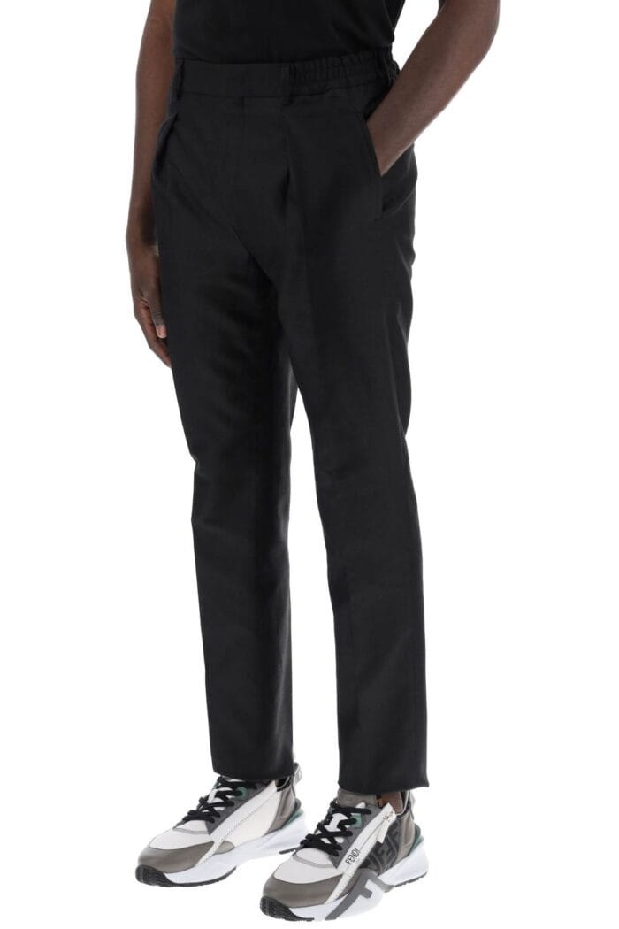 FENDI Cotton And Hemp Blend Trousers.