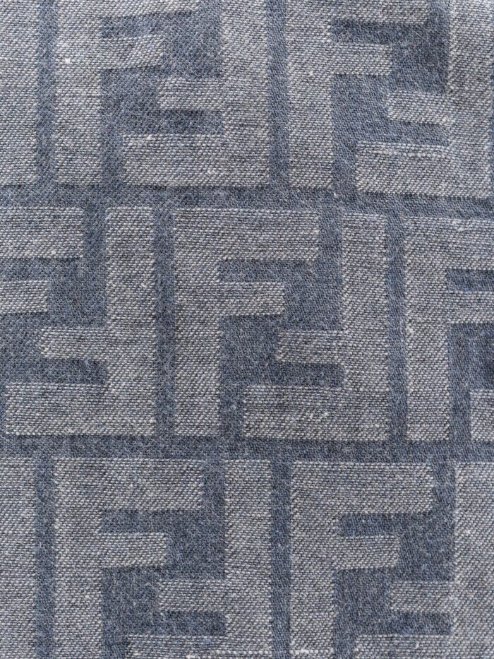 Fendi Cotton And Linen Trousers With All-over FF Motif