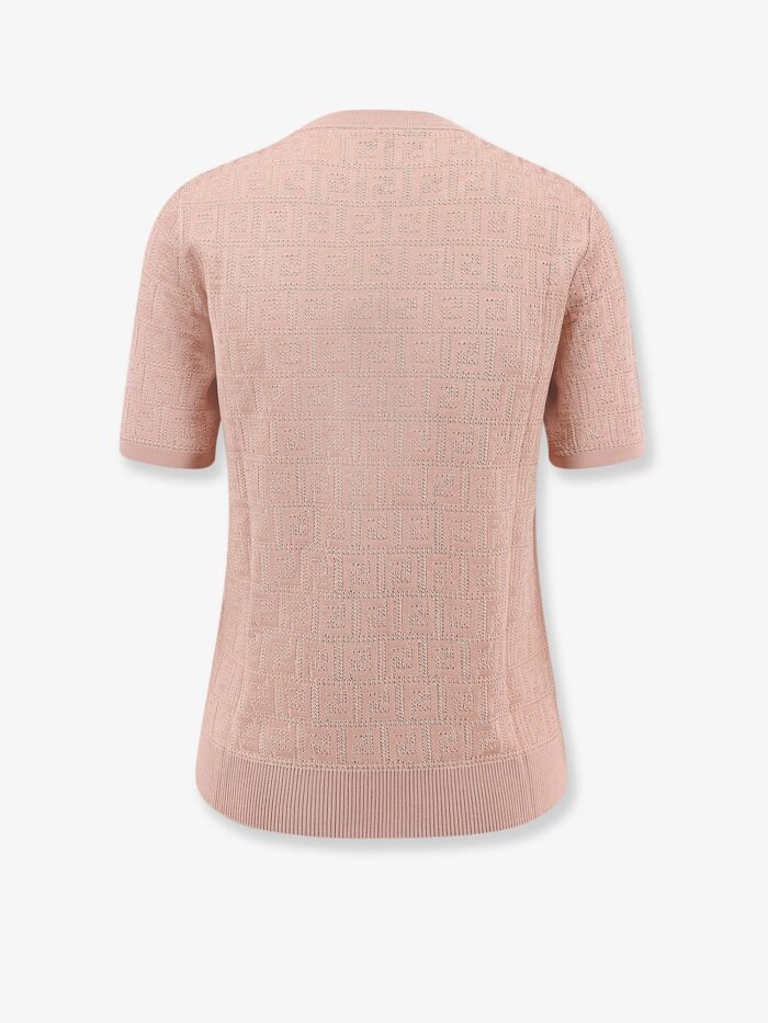 Fendi Cotton Blend T-shirt With All-over FF Logo