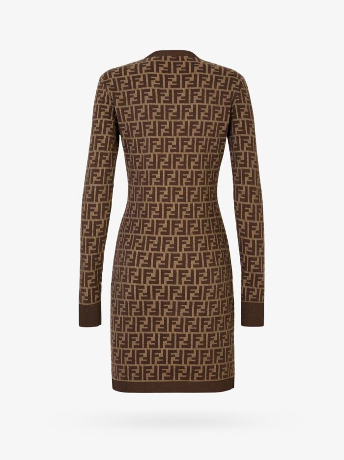 Fendi Cotton Dress With Ff Motif