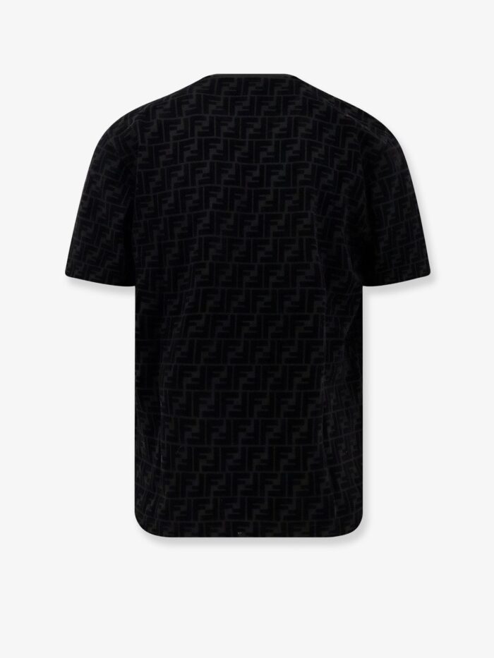 Fendi Cotton Piquet T-shirt With Flocked FF Motif