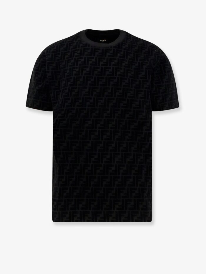 Fendi Cotton Piquet T-shirt With Flocked FF Motif