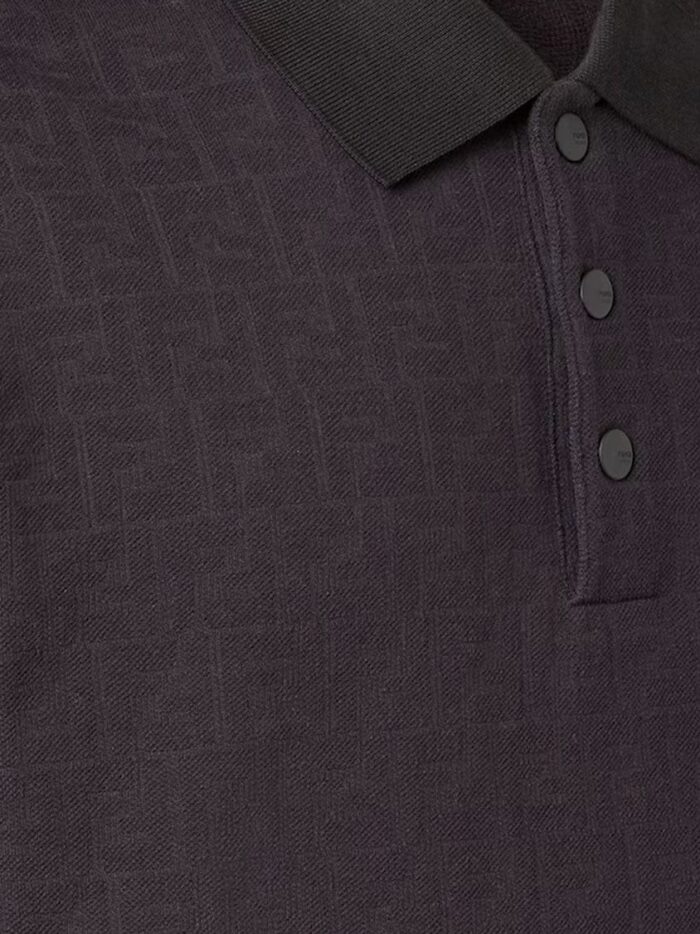 Fendi Cotton Polo Shirt With FF Motif