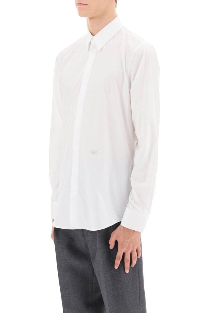 Fendi Cotton Shirt With Embroidered Detail