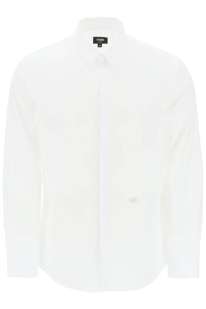 Fendi Cotton Shirt With Embroidered Detail