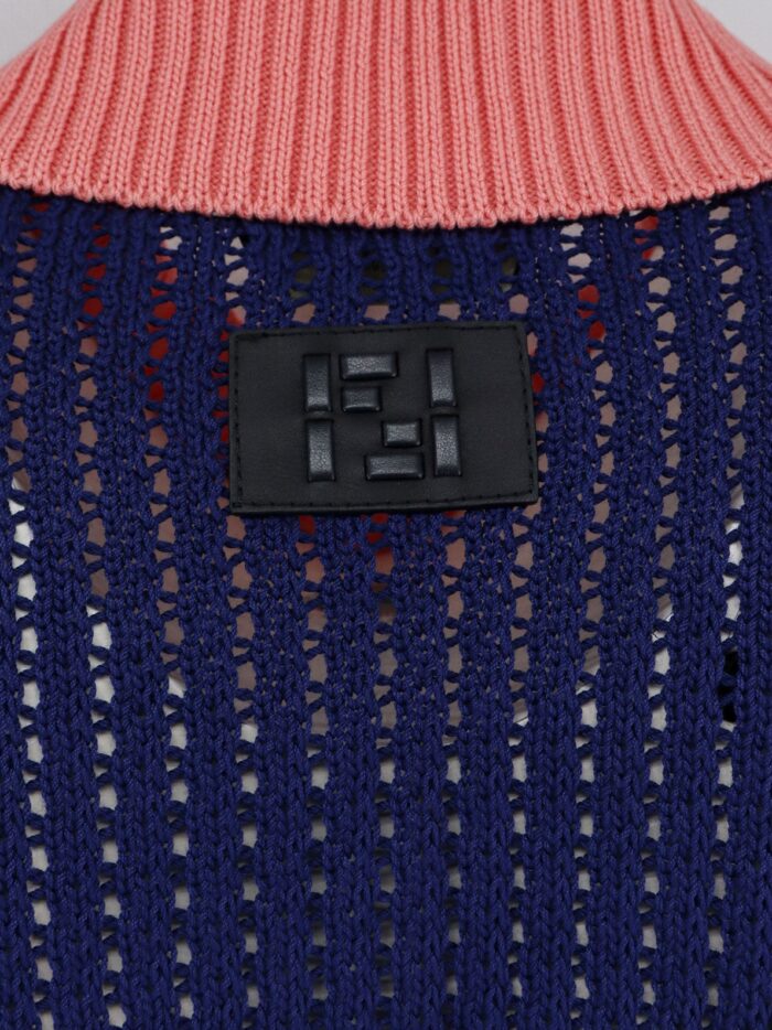 Fendi Cotton Sweater With Contrasting Collar