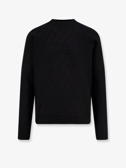 Fendi Cotton Sweater With FF Jacquard Effect