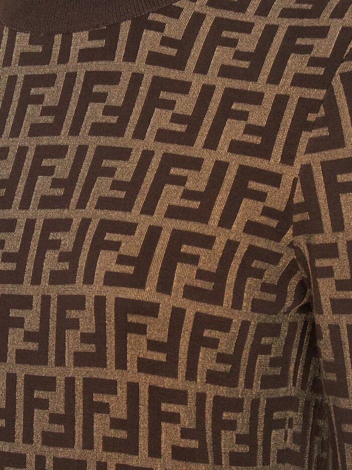 Fendi Cotton Sweater With Ff Motif