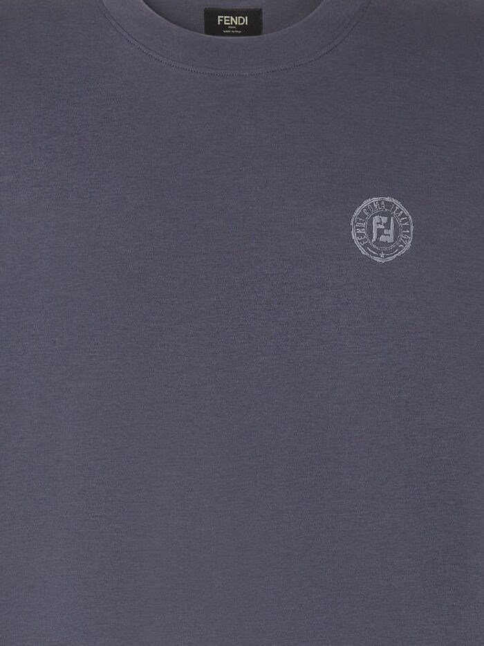 Fendi Cotton T-shirt With FF Detail