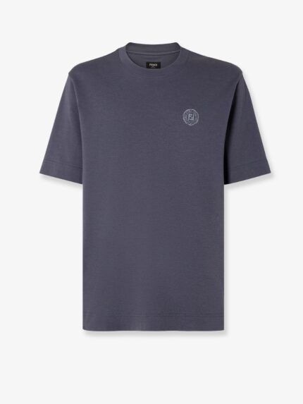 Fendi Cotton T-shirt With FF Detail