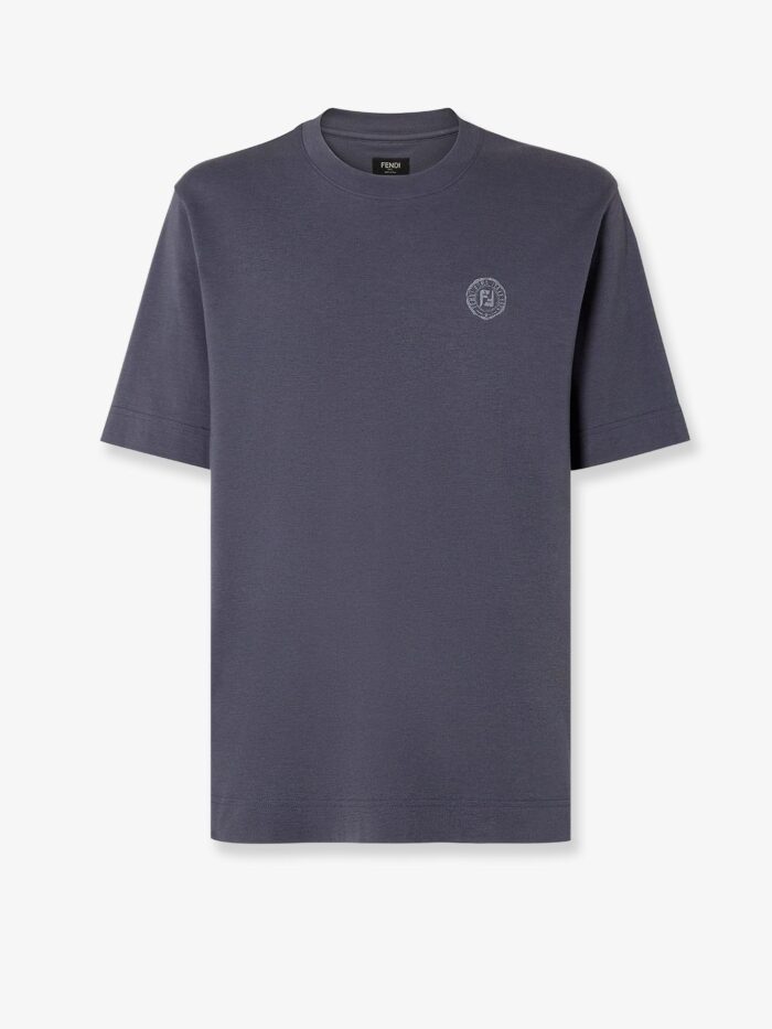 Fendi Cotton T-shirt With FF Detail